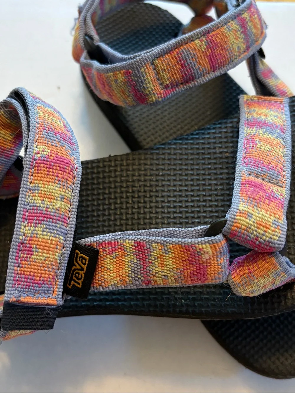 Teva Kids Multicolor Pink Orange Patterned Sport Sandals
